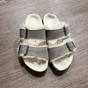 Birkenstock Arizona Shearling Suede Leather